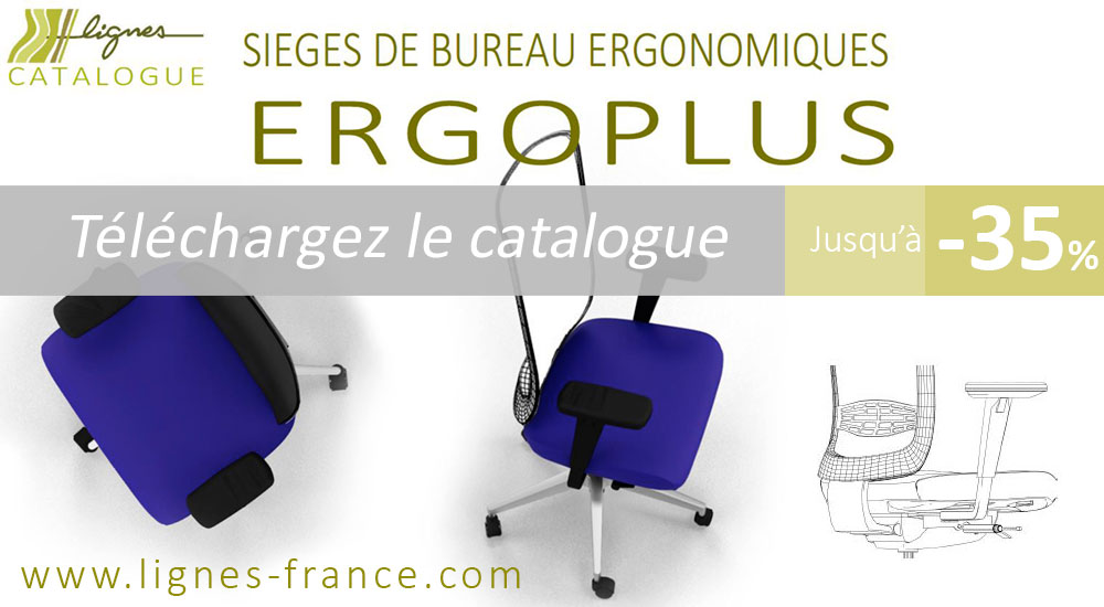 Le catalogue de sièges de bureau ergonomiques Ergoplus est téléchargeable